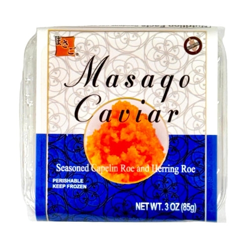 TEAMORE 3 oz 85 Azuma Masago Caviar Seasoned Pink Premium Capelin Roe, Lightly Salted and Marinated, Ready to Serve