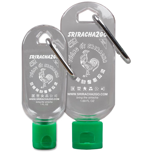 Sriracha2Go Sriracha Mini Keychain Combo Pack - 1.69oz Original and 1oz Mini-S2G (Shipped Empty)