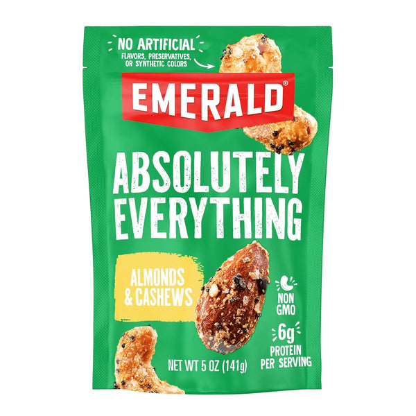 Emerald Nuts Absolutely Everything Almonds & Cashews (1-Pack) | 5oz Resealable Bag
