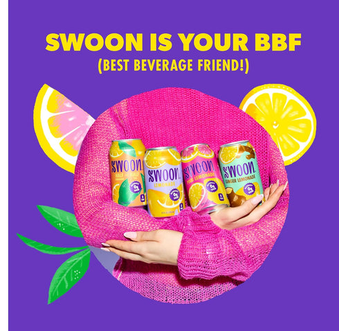 100% 12 oz (Pack 12) Swoon Ginger Lemonade - Sugar Free Lemonade, Low Carb, Keto & Paleo-Friendly, Gluten-Free - Zero