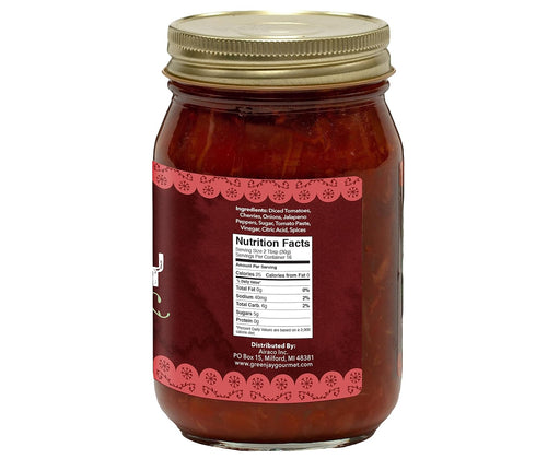 Pack Set 17 Pack 3 Green Jay Gourmet Fruity Favorites Salsa Variety - Cherry Salsa, Peach Salsa, Mango Salsa - Fruit