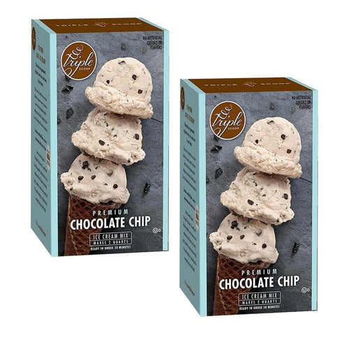 Triple Scoop - Premium Vanilla Choc Chip (2) Ice Cream Mix For