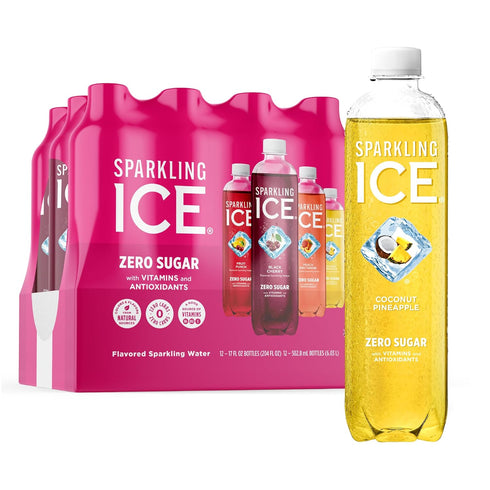 Sparkling Ice Pink Variety Pack, Flavored Sparkling Water, Zero Sugar, and Vitamins