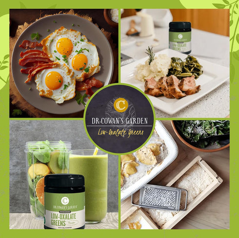 Dr. Cowan's Garden Low-Oxalate Greens Veggie Powder Refill Pouch - Beyond Organic Superfood Greens Vegetable Powder