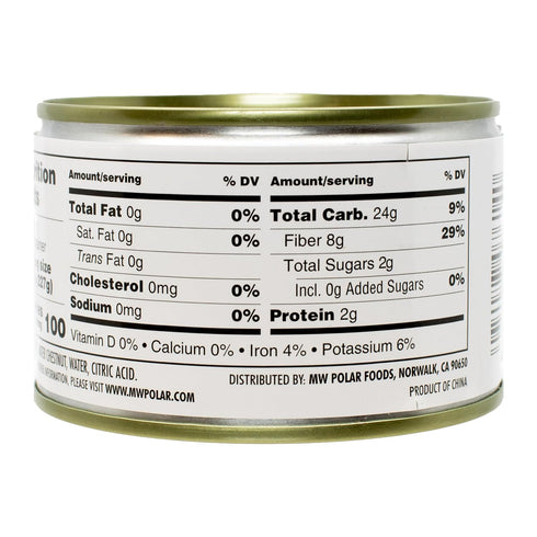 8 (Pack 12 MW Polar Canned Vegetables Water Chestnuts, Diced, Ounce