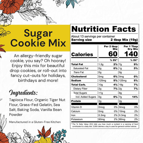 eat G.A.N.G.S.T.E.R. Sugar Cookie Mix - Allergy-Friendly Baking Mix, Grain-Free, No Dairy, Nuts, Gluten, Dairy