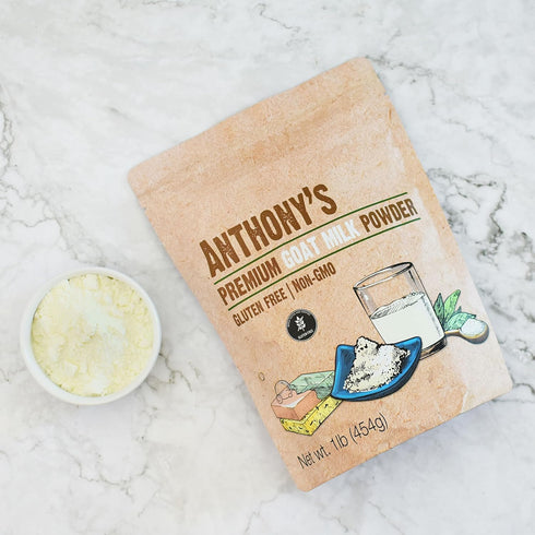 1 lb, (Pack 2) Anthony's Premium Goat Milk Powder, Gluten Free, Non GMO, No Additives