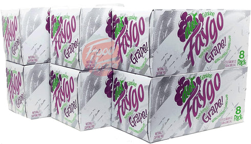 8-pack 12-fl. oz. (1) Diet Faygo Grape! flavored soda pop. cans in box