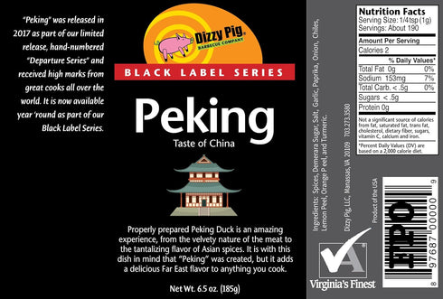 Dizzy Pig Peking Chinese-Style Seasoning Rub - 8oz Shaker