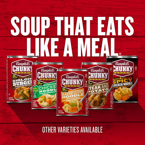 16.3 oz Campbells Chunky Chili Dog Mac Soup, Can