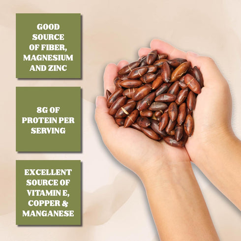1.5 LB, 6 9, Gourmanity Brazilian Baru Nuts, Complex Nutty Flavor, High in Protein, Vitamin E and Omega & Roasted