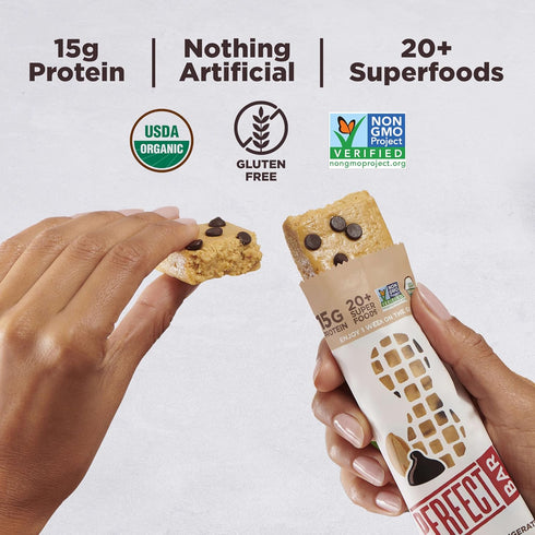 4 count, 2.3 oz Perfect Bar Gluten-Free Dark Chocolate Chip Peanut Butter Protein Bar