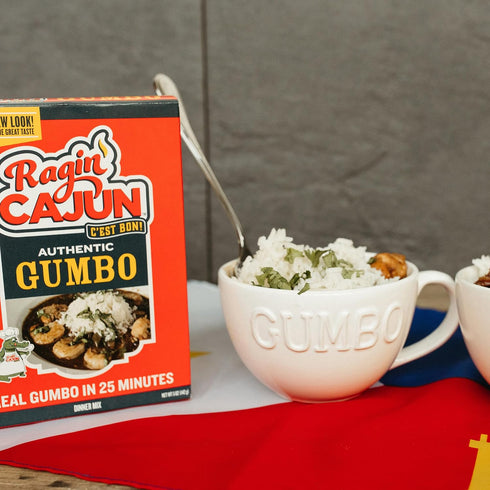 5 oz 25 Ragin' Cajun Authentic Gumbo Mix - Box, No MSG - Louisiana Creole Gumbo Base for Chicken, Sausage & Seafood