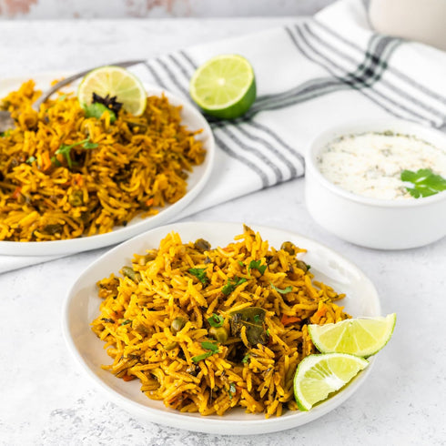 2 Kays Curries Vegetable Biryani Meal Kit with Premium Basmati Rice and Authentic Indian Spice Blend, Vegan