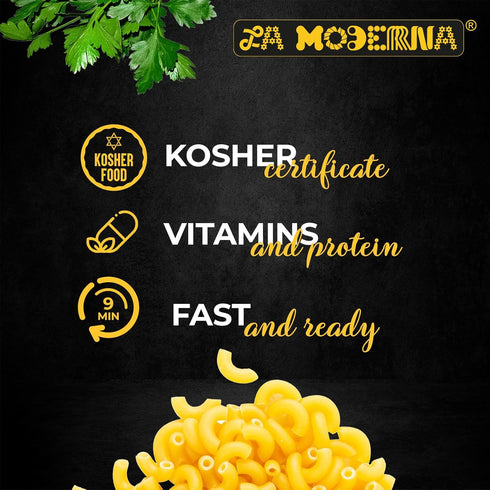 Elbow 7 oz (Pack 2) LA MODERNA, Codos Pasta, | Enriched Durum Wheat Semolina | Kosher, Non-GMO, Iron