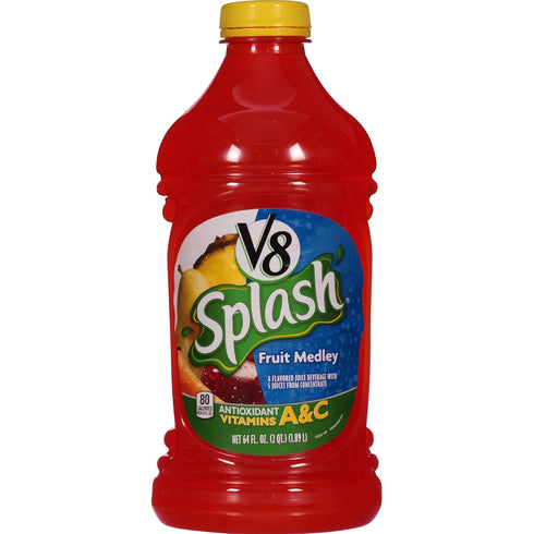 V8 Splash, Fruit Medley, 64 Ounce (Pack of 4)