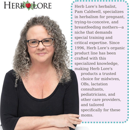 Herb Lore 65 Organic Pregnancy Tea - Servings Loose Leaf - Raspberry Leaf Tea for Pregnant Women - First Trimester