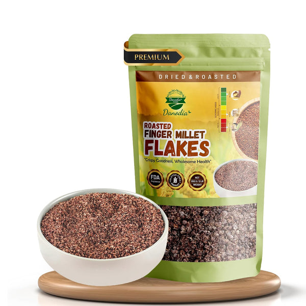 Danodia Foods Finger Millet Flakes (Ragi) 450g (0.99 lbs) | Gluten-Free &