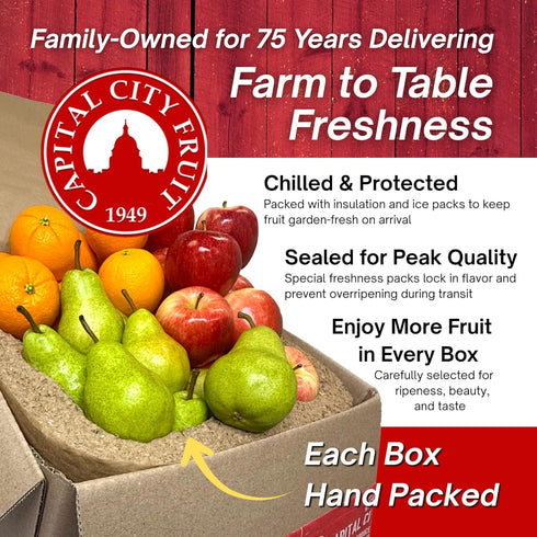 3 Capital City Fruit Fresh Clementines Gift Box | Gift for Holiday, Thank You, Get Well | Sympathy Gift Box | Sweet