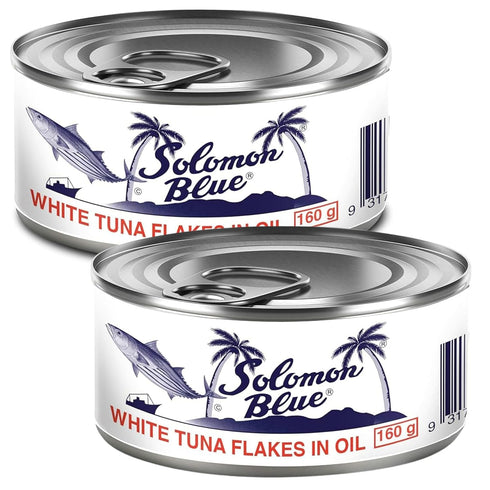 FIJIAN MADE Solomon Blue - White Tuna Flakes in Vegetable Oil (2 Pack x