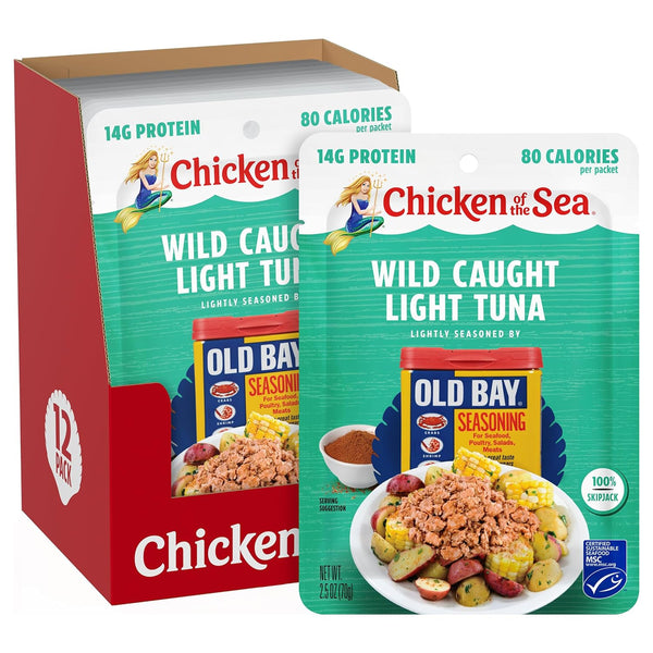 Chicken of the Sea Lightly Seasoned OLD BAY Wild Caught Light Tuna,