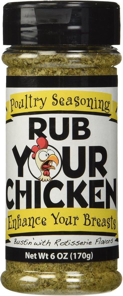 OLD WORLD SPICES & SEASONINGS INC Rotisserie Flavor Seasoning, Rub Your Chicken, 6 Ounce Jar
