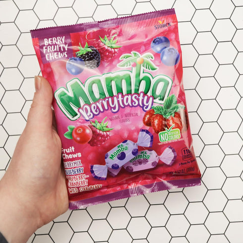 7.05 (Pack 2) Mamba Berry Tasty Fruit Chews, Individually Wrapped Candies, Bowl Filler Treats, Ounces