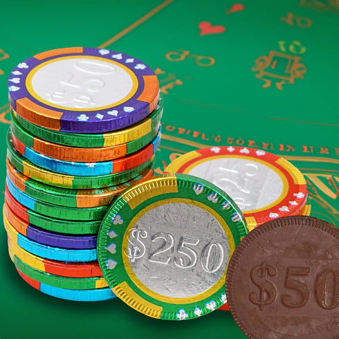 2 Milk Chocolate Casino Coins, Pound Bulk Bag, Chocolate Coins, Individually Wrapped Chocolates