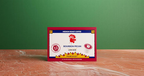 Puroast Low Acid Coffee Bourbon Pecan 12 Ct Single Serve Pods Smooth