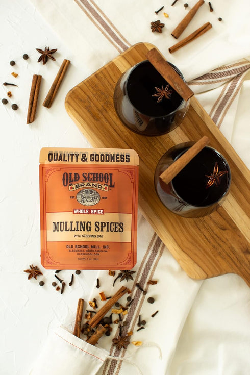 Old School Brand Hand-Packed Mulling Spices, Great with Juice, Wine, Brandy or Wassail