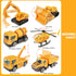 SEERMIA 21-pieces Set 6 14 mini construction vehicles Cake Decoration Tower Crane truck cake toppers construction
