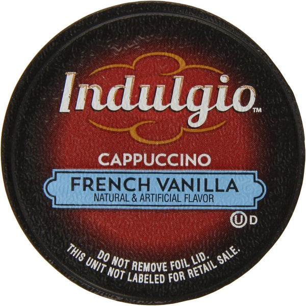 Indulgio Cappuccino, French Vanilla, 12-Count Single Serve Cup for Keurig K-Cup Brewers