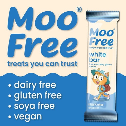 Moo Free 15 0.71 oz x Natural White Chocolate Dairy Free & Vegan Mini Bar