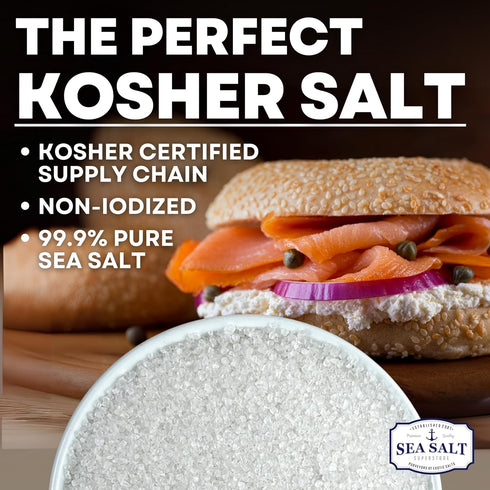 14 oz Coarse Grain Kosher Sea Salt for Grinder, Non-Iodized & Natural Replacement for Table Salt, Bag
