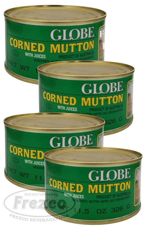 Globe Corned Mutton with Juices (Pack of 4 Tin) 11.5 Oz |