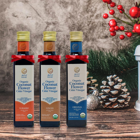 AVVI Organic Coconut Vinegar with Nectar - Premium Gourmet Balsamic Vinegar Alternative, Condiment for Healthy Cooking