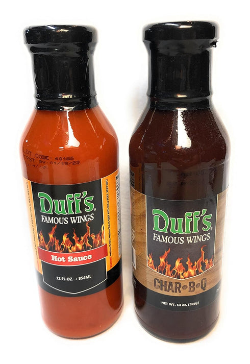 Generic Duffs Famous Chicken Wing Sauce Combo - Hot Sauce and Char-B-Q
