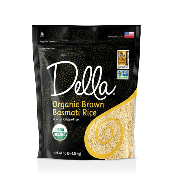Della Rice Organic Basmati Brown Rice 10lb Bag