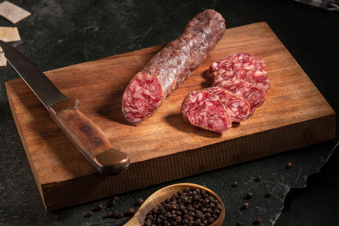 7 oz (Pack 2) Fermin Salchichon Dry-Cured Iberico Sausage, | Premium Spanish Charcuterie Made with Iberico Pork