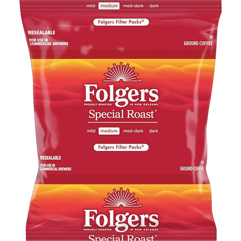 Packs, 0.8-Ounce (Pack 40) Folgers Special Roast Filter Ground Coffee, Medium-Dark Roast, Bags