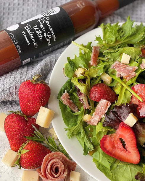 375ml/12.7oz OMG! Oils: Cinnamon Pear-Lime White Balsamic Vinegar (Perfect for Dipping, Marinades, Glazing