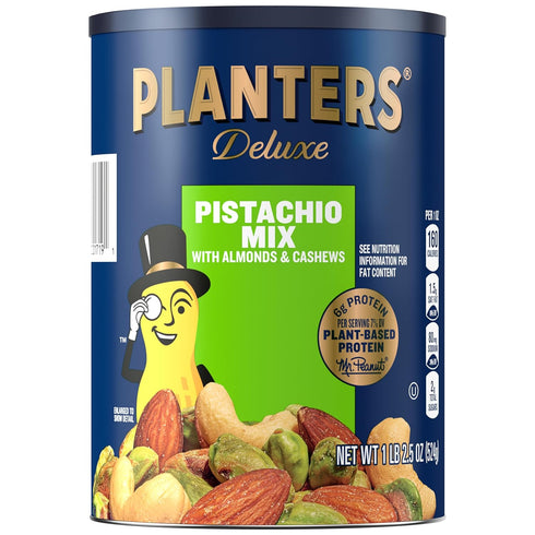 PLANTERS Pistachio Nuts Lovers Nut Mix with Pistachios no shell, Almonds &