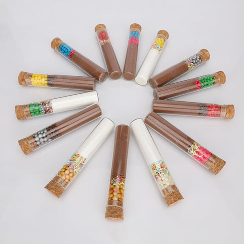 ByBeam Pack 20 of Hot Chocolate Favors for Guest, Hot Chocolate in Test Tube, Winter Wedding Favors, Engagement
