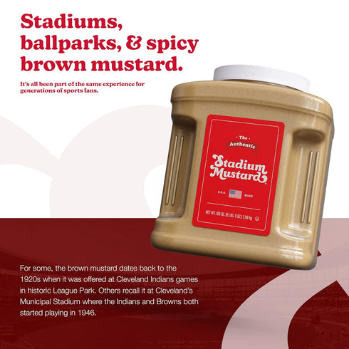 105oz (Pack 1) The Authentic Stadium Mustard. Bulk Food Service Jug. From Cleveland's Famed Municipal Stadium. The