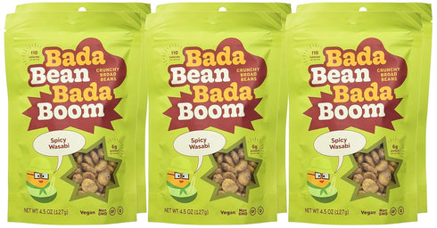 Bada Bean Bada Boom 4.5 (Pack 6) Plant-based Protein, Gluten Free, Vegan, Non-GMO, Soy Free, Kosher, Roasted Broad Fava