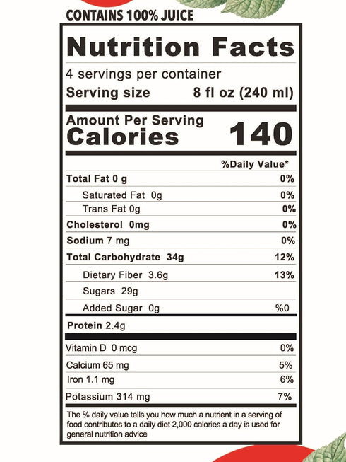 33.8 Oz (4 Pack) Anna and Sarah Organic Tart Cherry Juice - USDA Organic Certified - Glass Bottle No Sugar Added, No