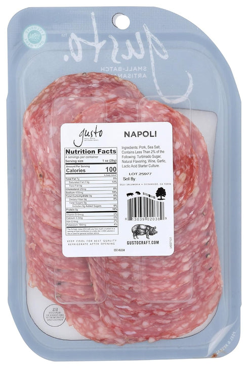Gusto 4 OZ Sliced Napoli Salami