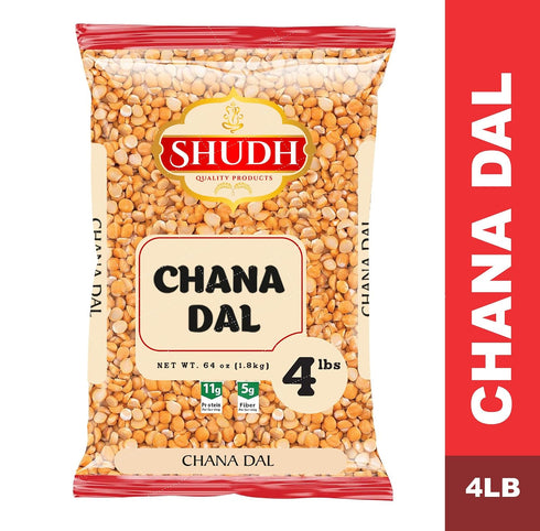 4lbs Shudh Chana Dal (Split Desi Chickpeas) ~ All Natural | Vegan | Gluten Friendly | Non-Gmo