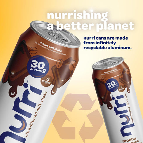 30g 80mg 150 10 11 oz, 10 Nurri - Protein Ultra Filtered Milk Shake Mocha- Caffeine, Lactose Free, Low Sugar, Calories