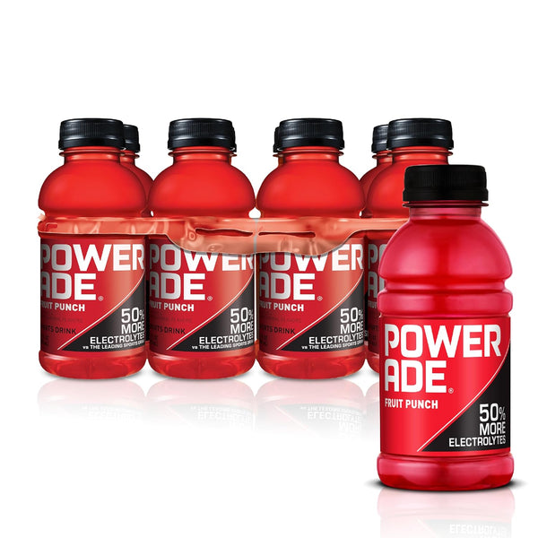 POWERADE Sports Drink Fruit Punch, 12 Ounce (Pack of 8)